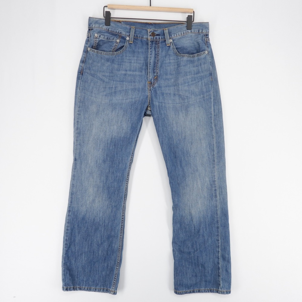Levis 527 Jeans Mens 34x30 Blue Bootcut Lightweight Denim Medium Wash